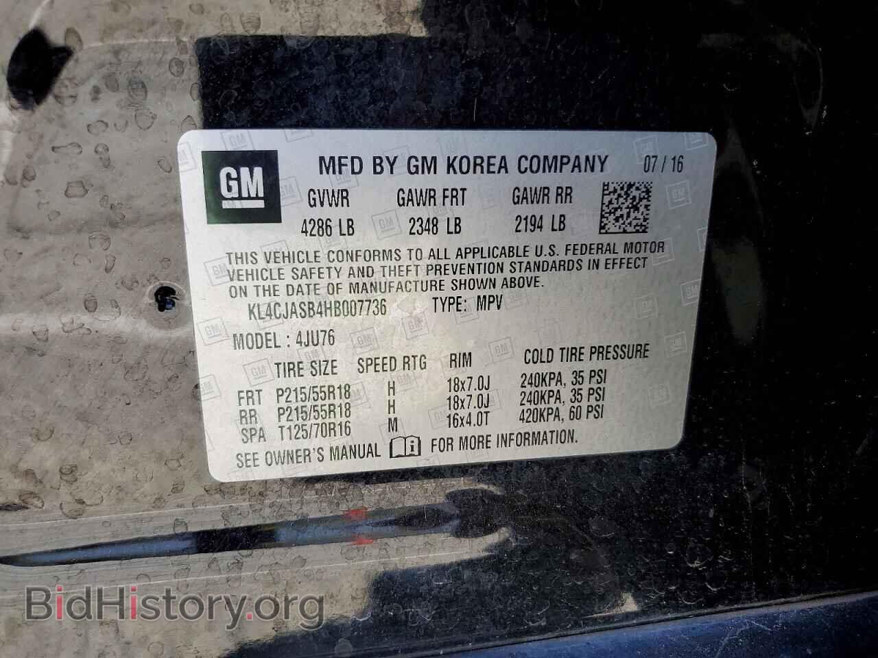 2017 BUICK ENCORE - VIN: KL4CJASB4HB007736 - Фото 13