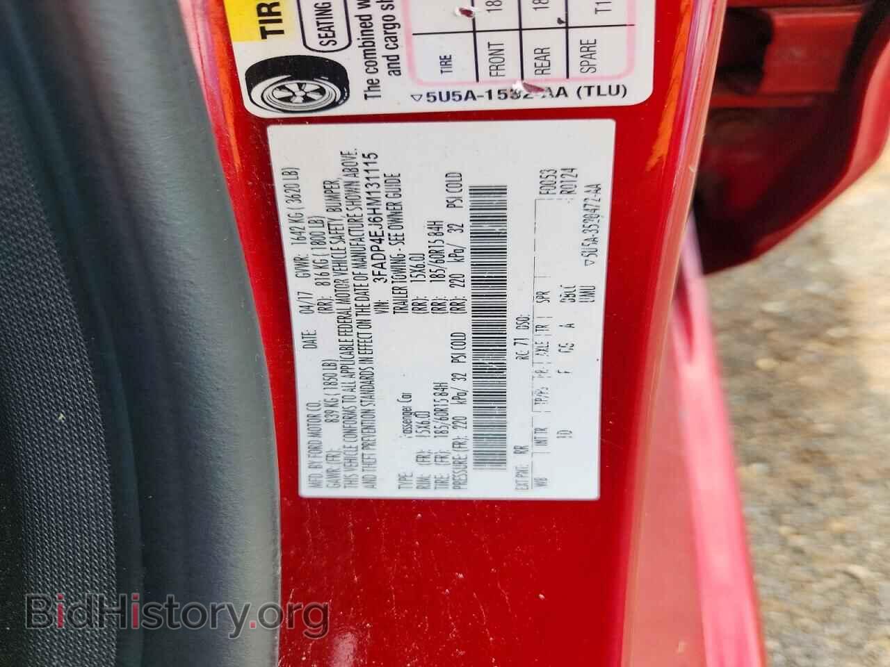 2017 FORD FIESTA - VIN: 3FADP4EJ6HM131115 - Фото 13