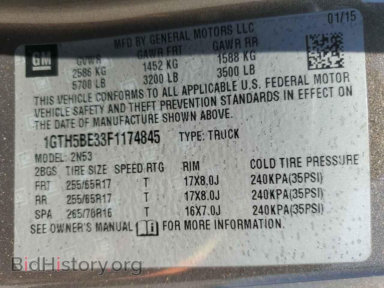 2015 GMC CANYON - VIN: 1GTH5BE33F1174845 - Photo 12