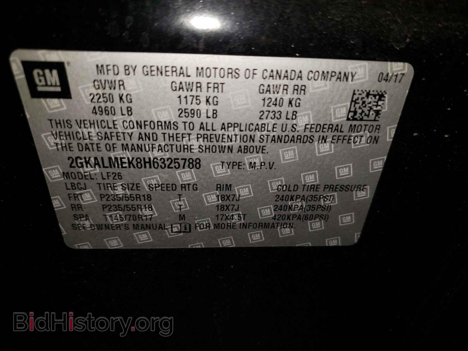 2017 GMC TERRAIN - VIN: 2GKALMEK8H6325788 - Photo 10