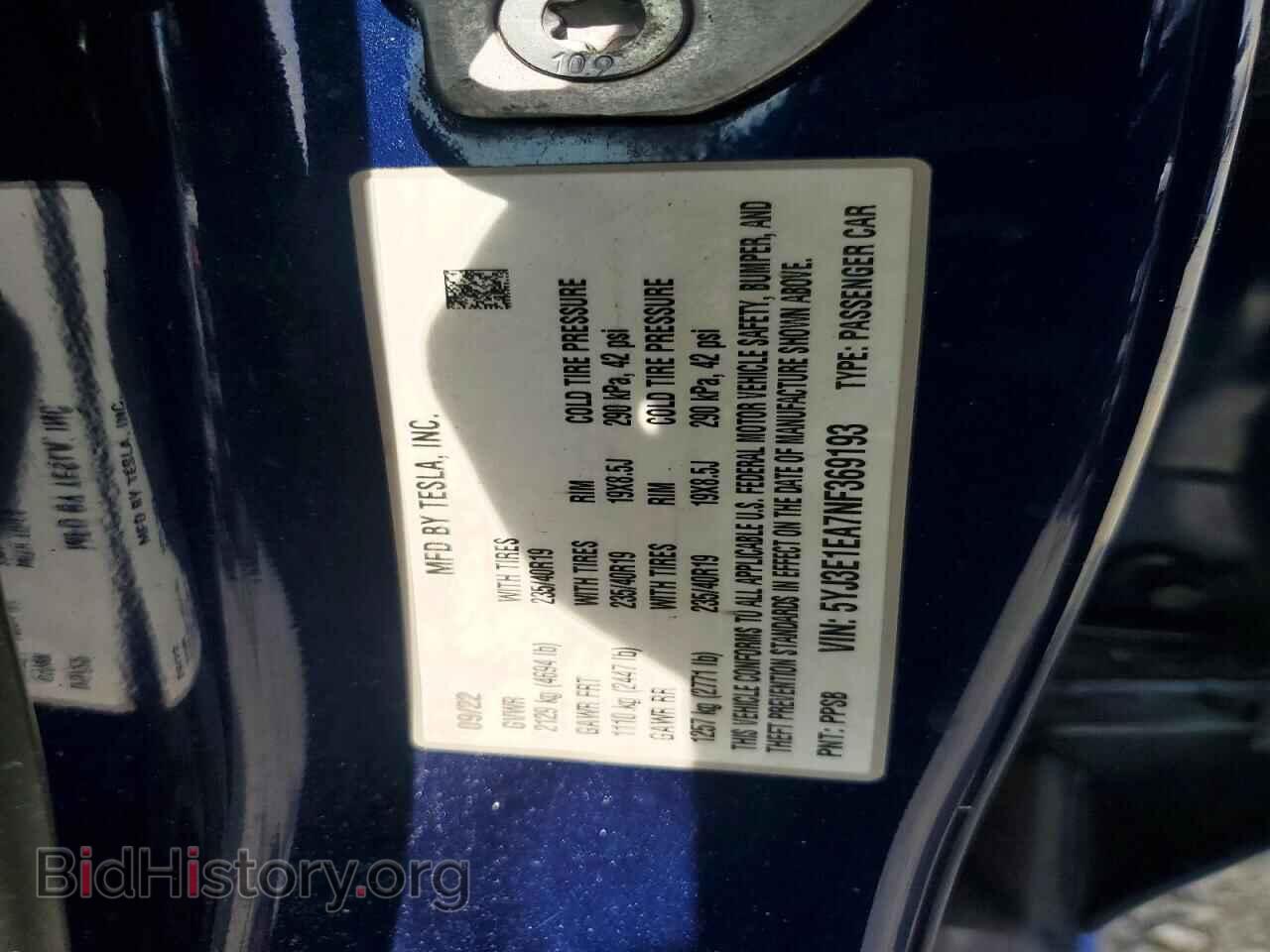 2022 TESLA MODEL 3 - VIN: 5YJ3E1EA7NF369193 - Photo 12