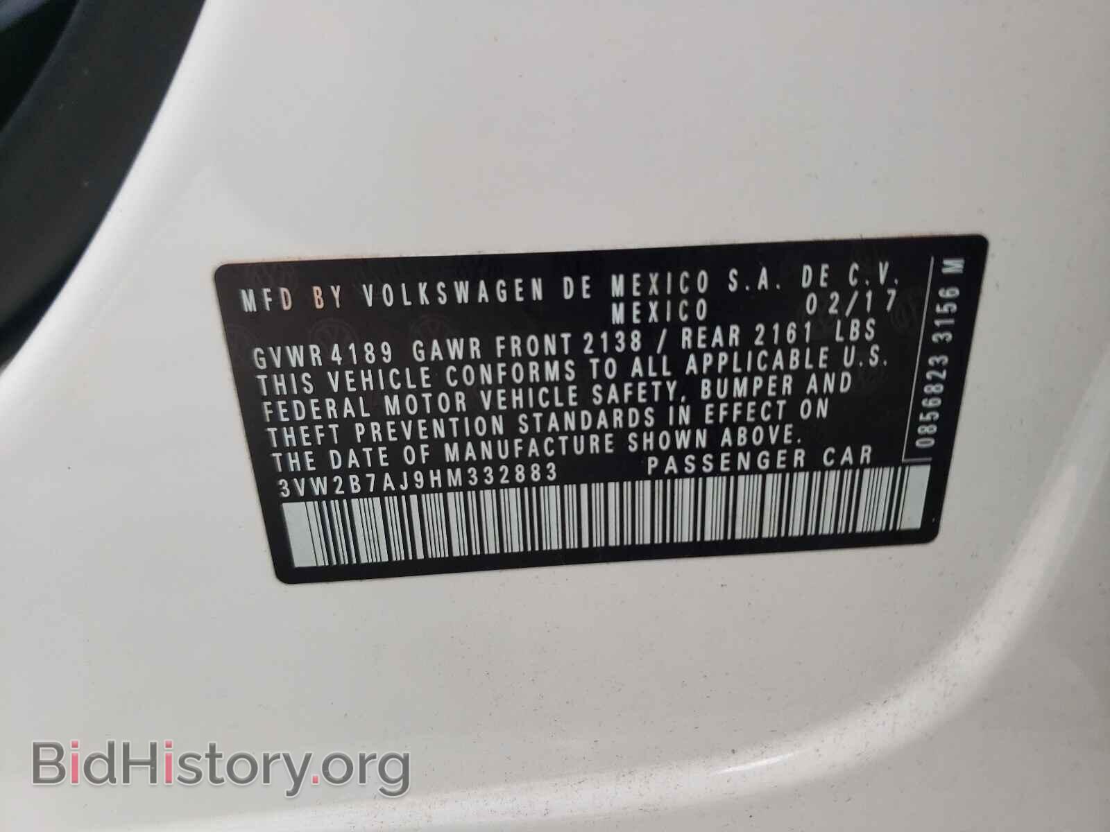 2017 VOLKSWAGEN JETTA - VIN: 3VW2B7AJ9HM332883 - Фото 10
