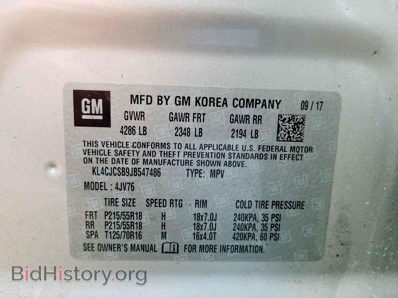 2018 BUICK ENCORE ESS - VIN: KL4CJCSB9JB547486 - Photo 10