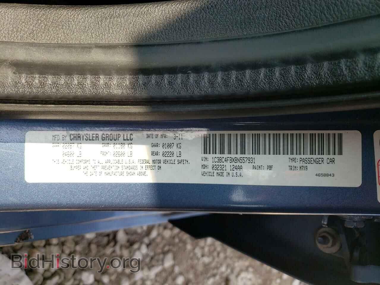 2011 CHRYSLER 200 - VIN: 1C3BC4FBXBN557931 - Фото 10