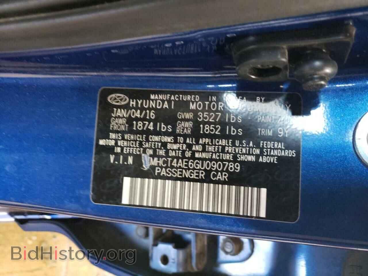 2016 HYUNDAI ACCENT - VIN: KMHCT4AE6GU090789 - Фото 10