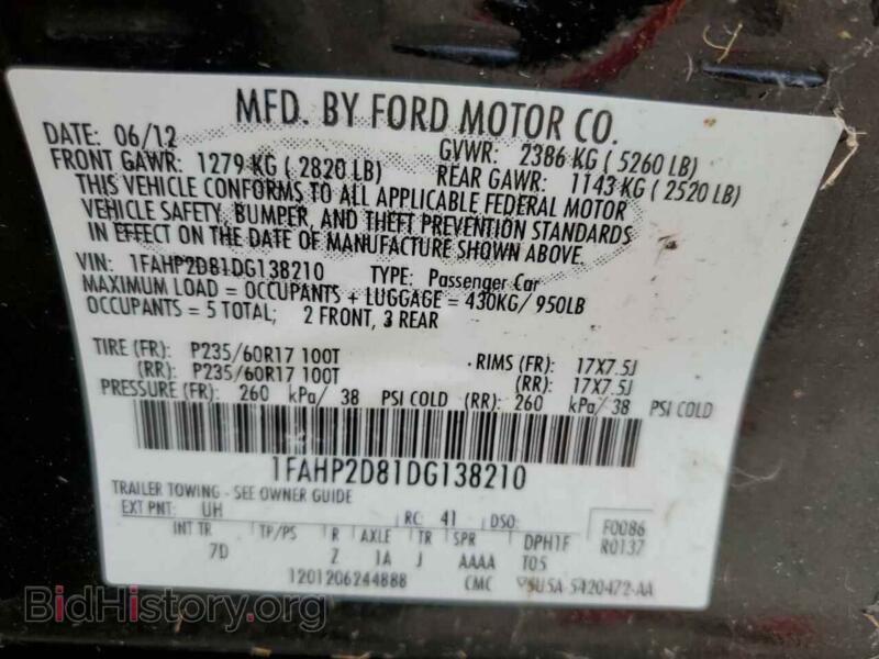 2013 Ford TAURUS (VIN 1FAHP2D81DG138210) — photo 10 of 10