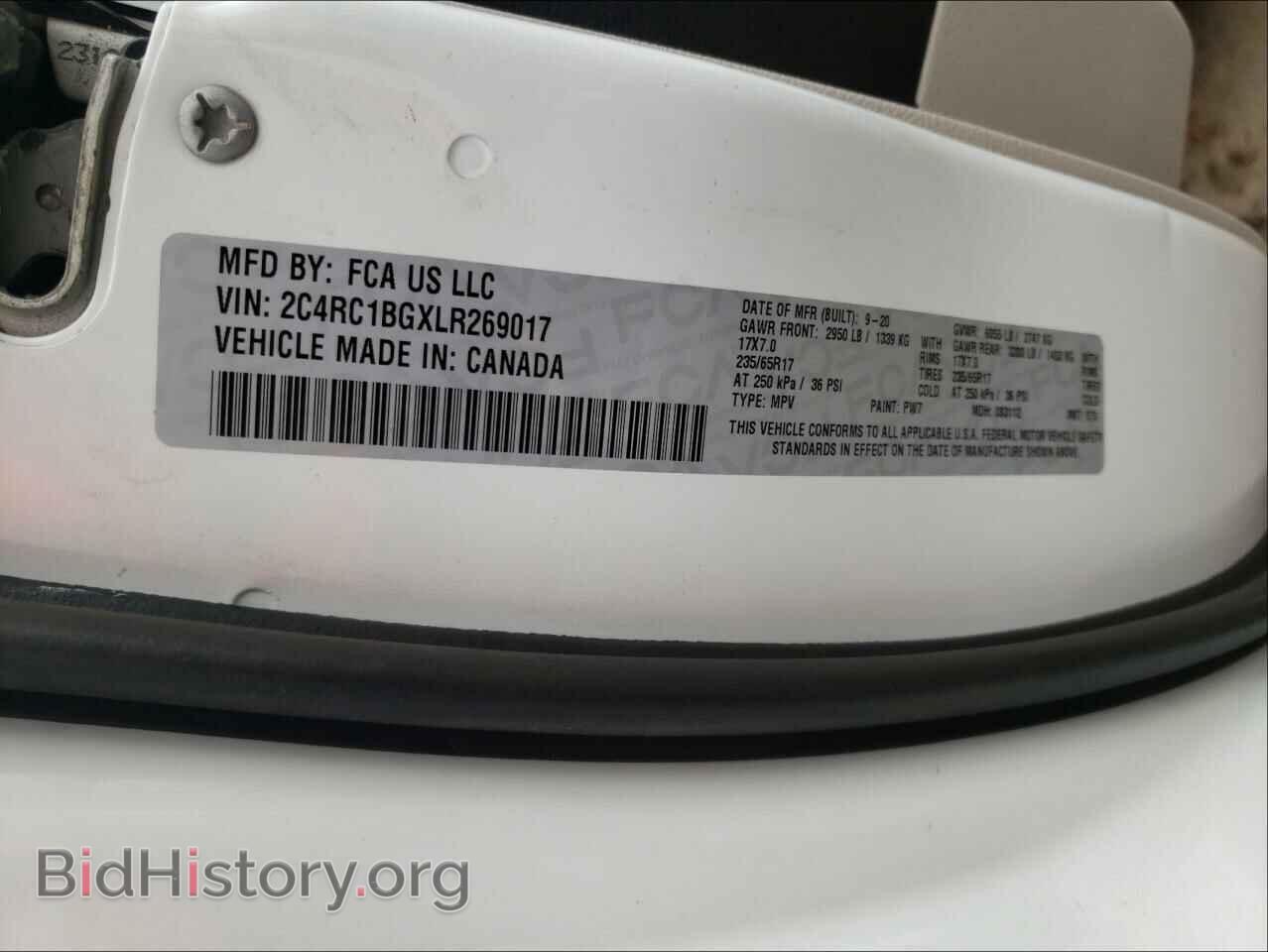 2020 CHRYSLER PACIFICA - VIN: 2C4RC1BGXLR269017 - Photo 10