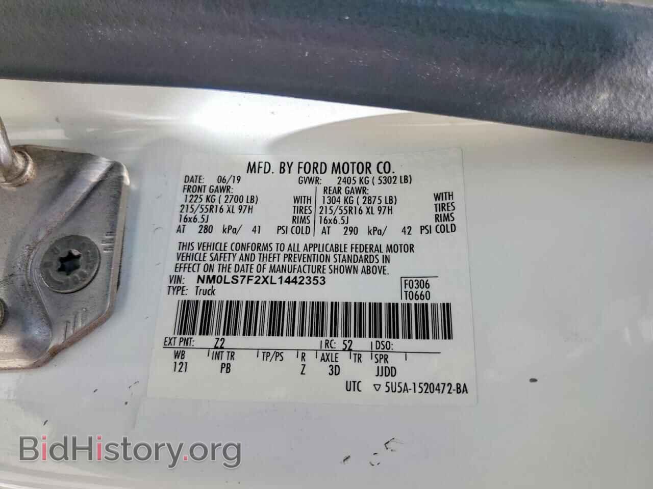 2020 FORD TRANSIT - VIN: NM0LS7F2XL1442353 - Photo 14