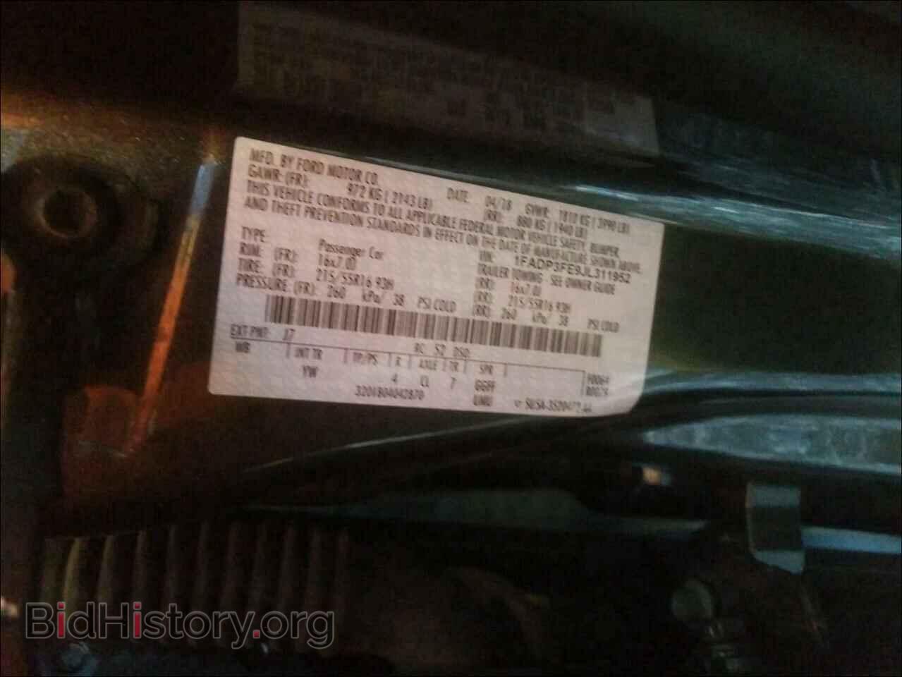 2018 FORD FOCUS - VIN: 1FADP3FE9JL311952 - Фото 10