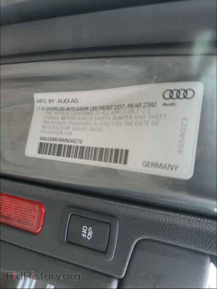 2017 AUDI A4 - VIN: WAUGMAF4XHN048278 - Фото 10