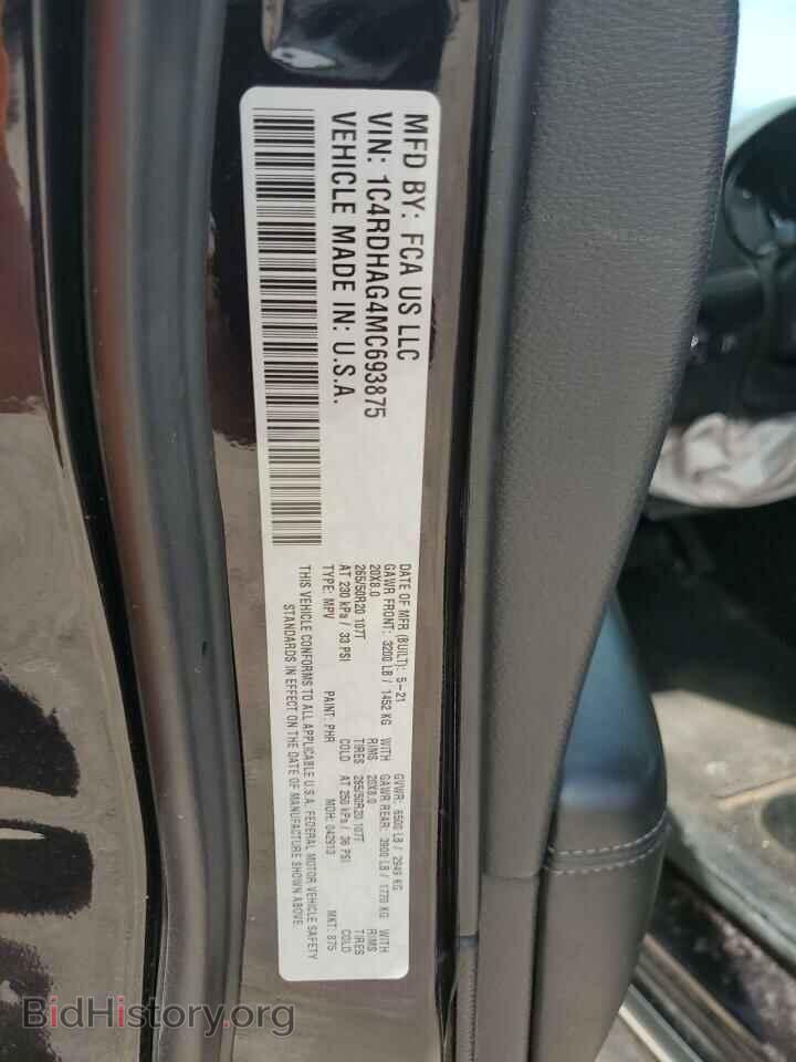 2021 DODGE DURANGO - VIN: 1C4RDHAG4MC693875 - Фото 14