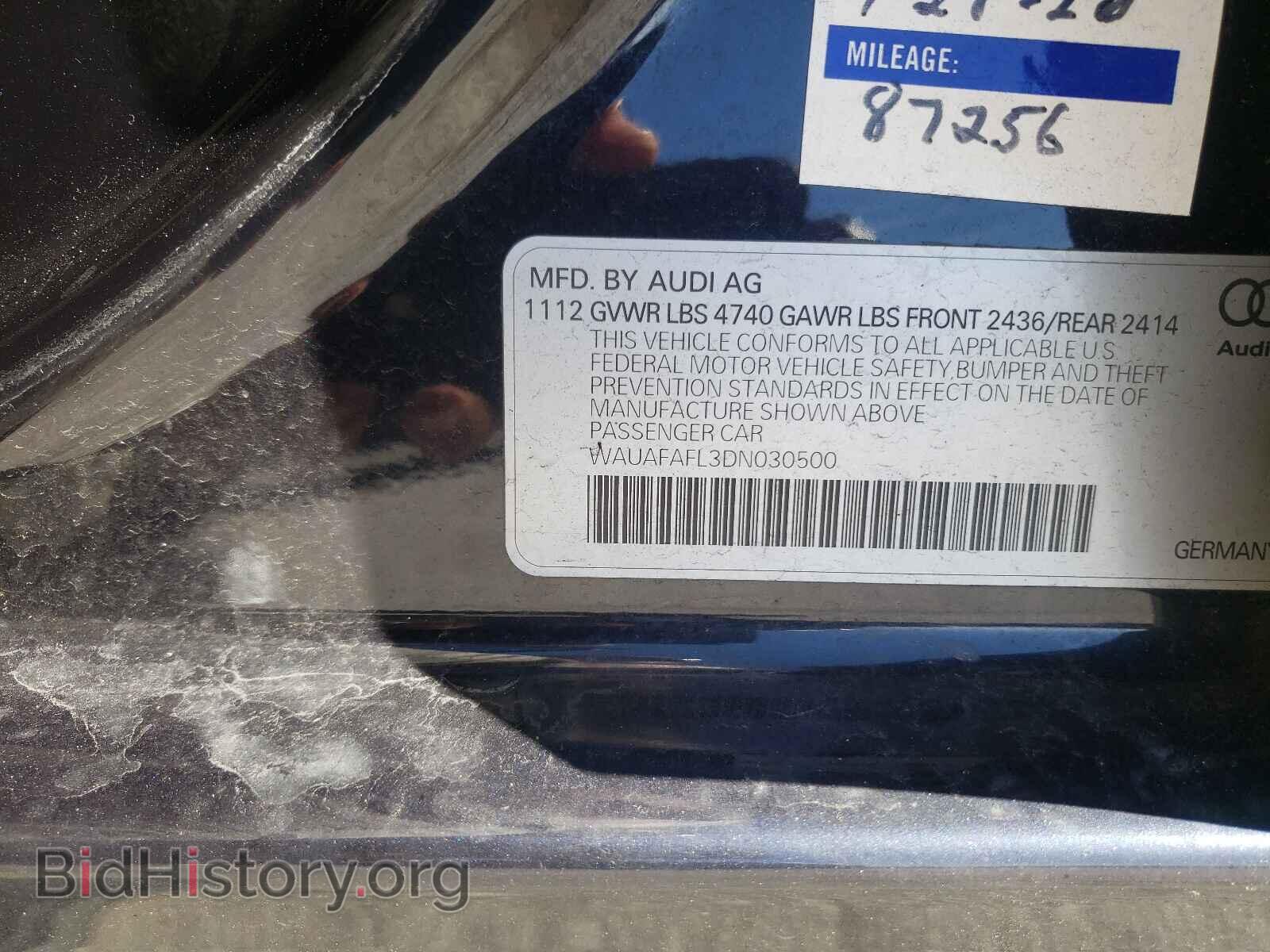 2013 AUDI A4 - VIN: WAUAFAFL3DN030500 - Photo 10