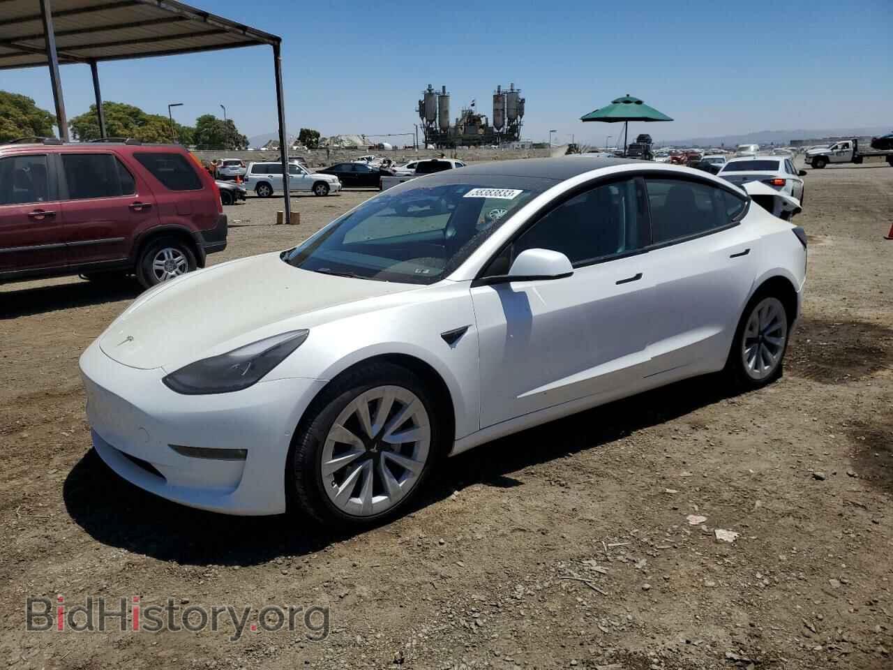 Photo 5YJ3E1EB0NF196447 - TESLA MODEL 3 2022