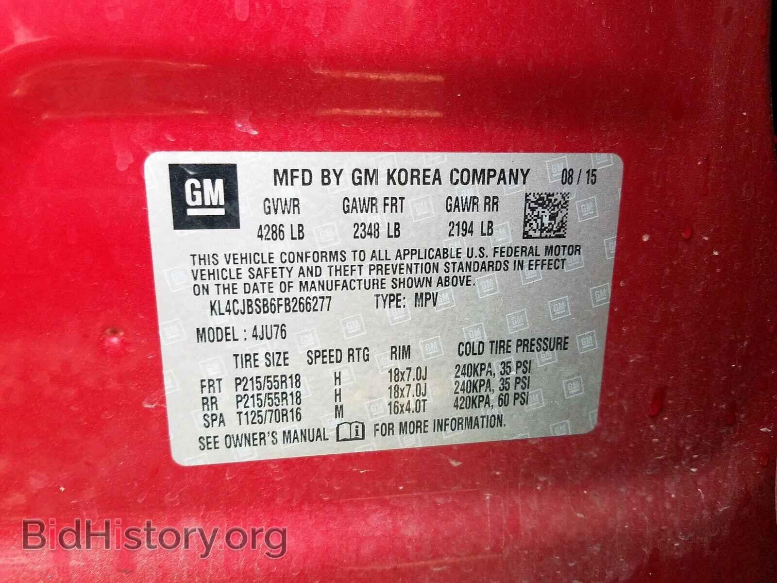 2015 BUICK ENCORE CON - VIN: KL4CJBSB6FB266277 - Photo 10