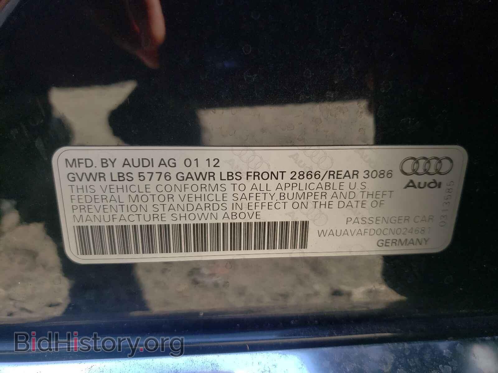 2012 AUDI A8 - VIN: WAUAVAFD0CN024681 - Photo 10