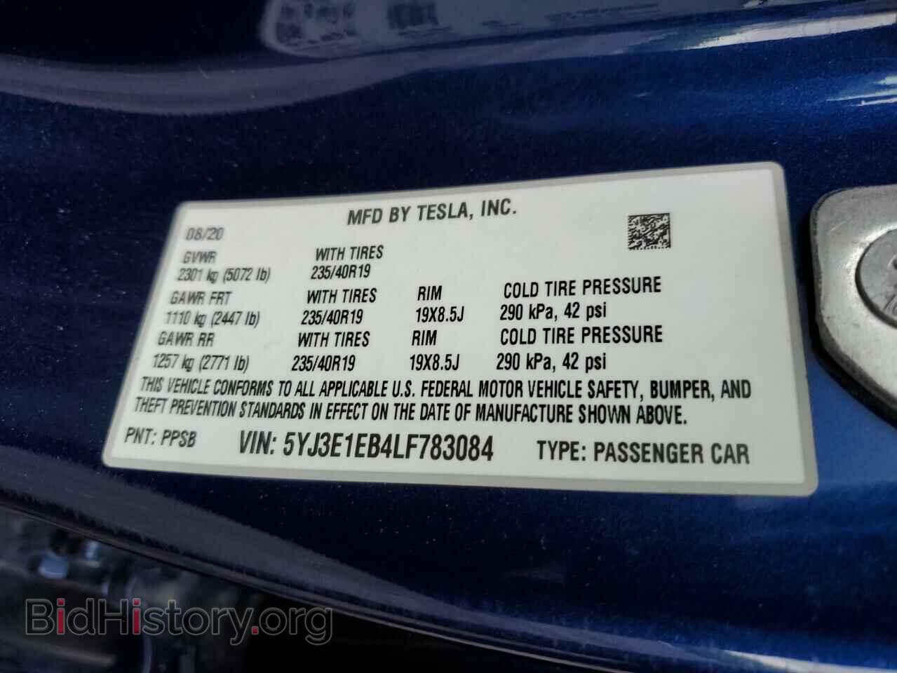 2020 TESLA MODEL 3 - VIN: 5YJ3E1EB4LF783084 - Фото 12