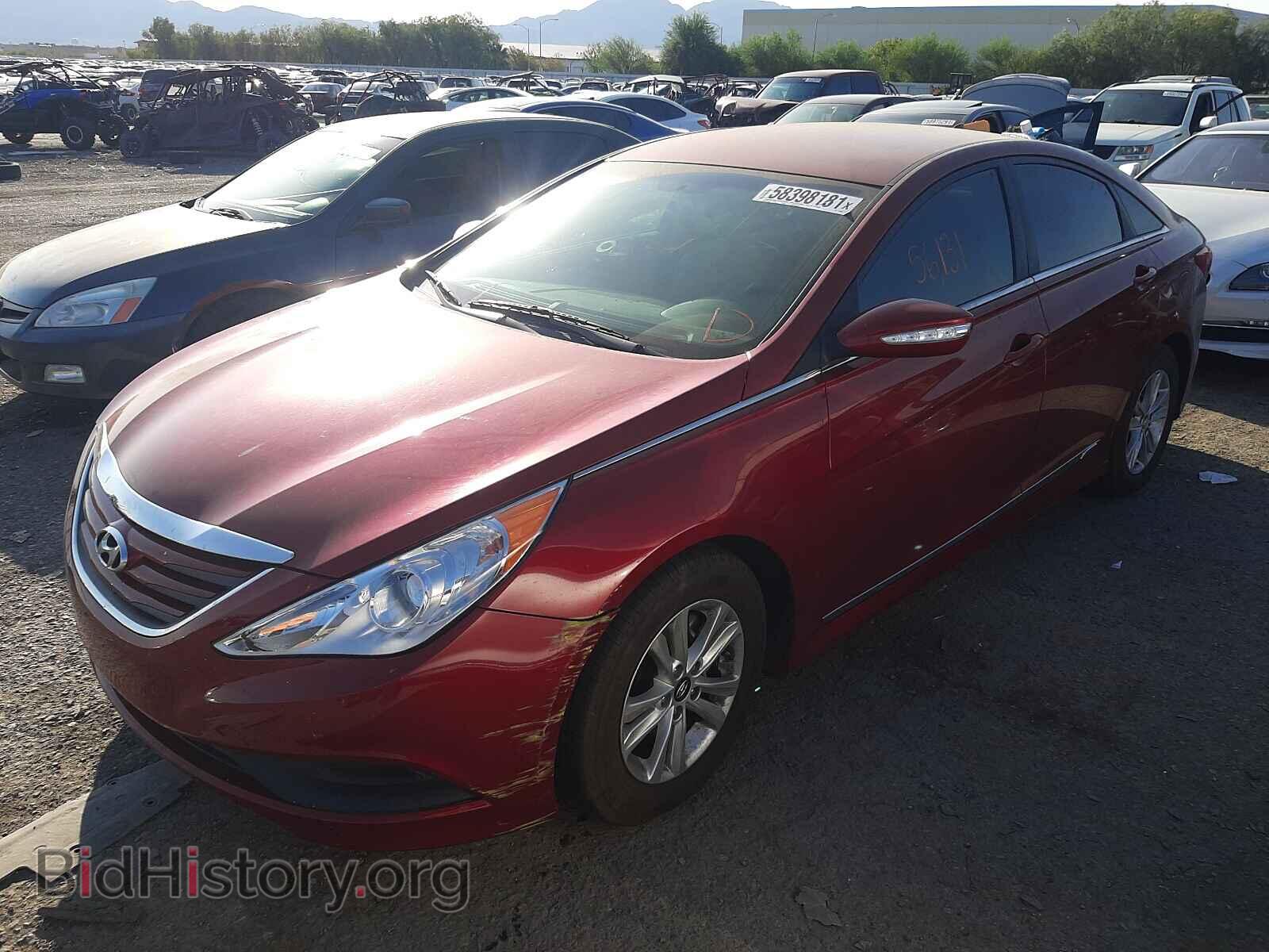 2014 HYUNDAI SONATA - VIN: 5NPEB4ACXEH895250 - Фото 2