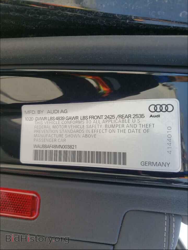 2021 AUDI A4 - VIN: WAUBBAF48MN003821 - Фото 10