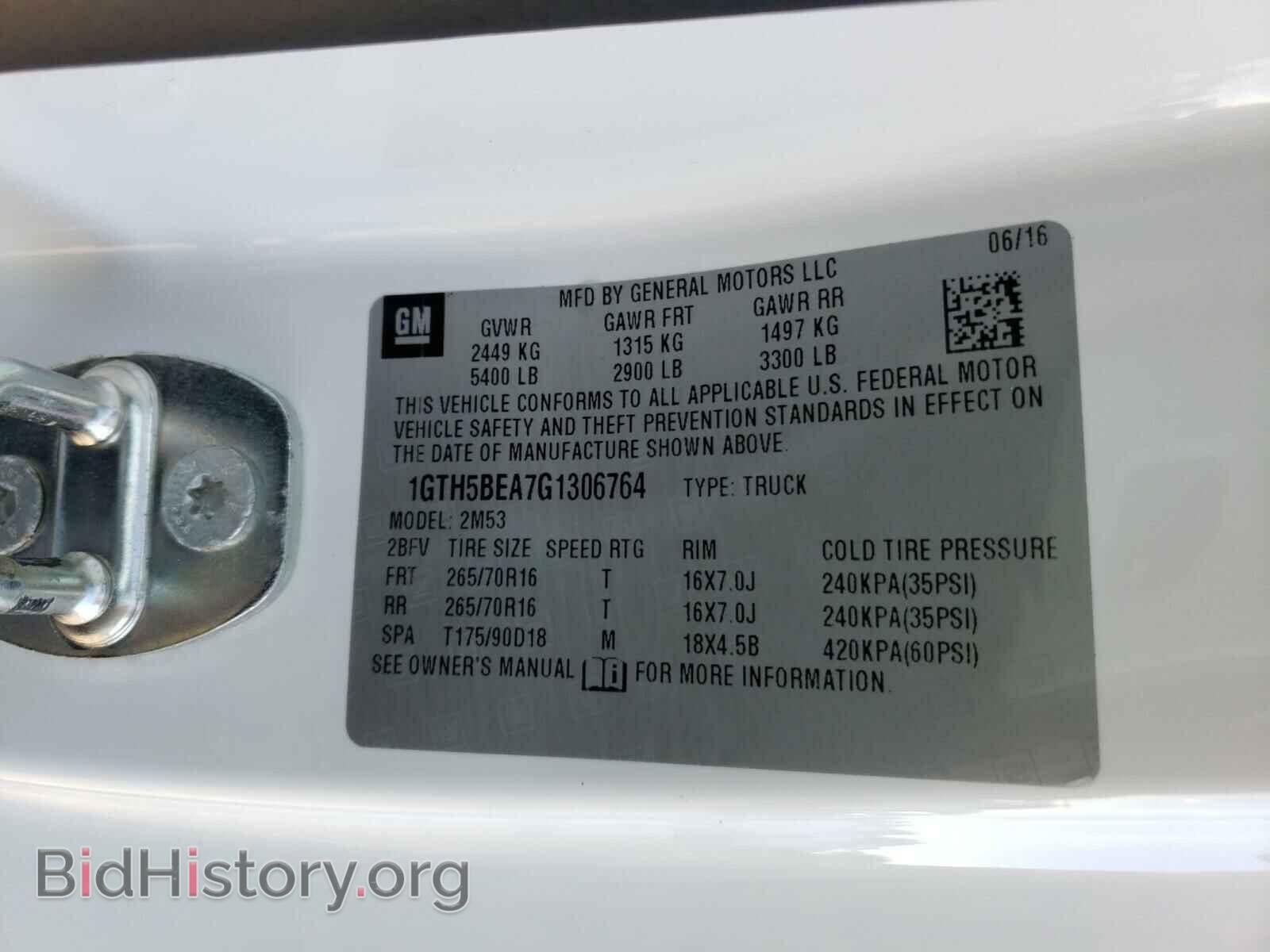 2016 GMC CANYON - VIN: 1GTH5BEA7G1306764 - Фото 10
