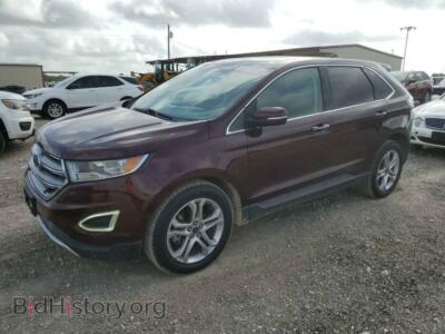 2017 Ford EDGE Titanium, burgundy — VIN 2FMPK3K96HBC54615, Copart