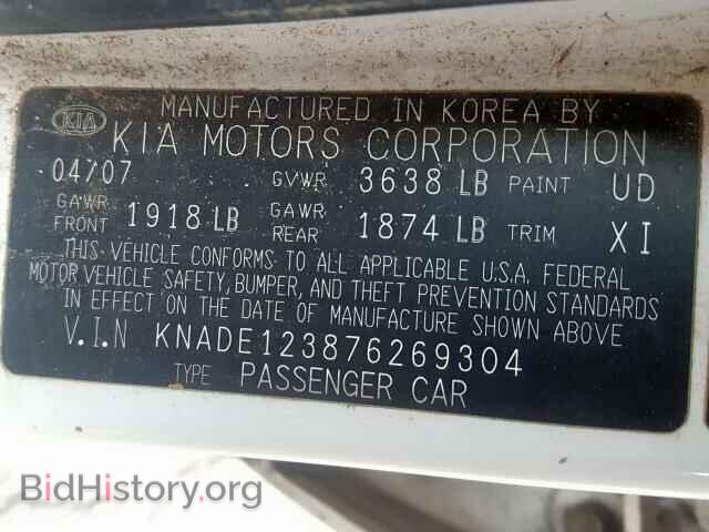 2007 KIA RIO BASE - VIN: KNADE123876269304 - Фото 10