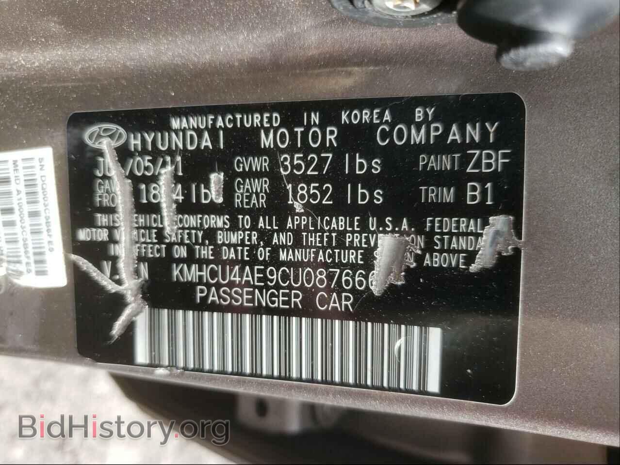 2012 HYUNDAI ACCENT - VIN: KMHCU4AE9CU087666 - Фото 10