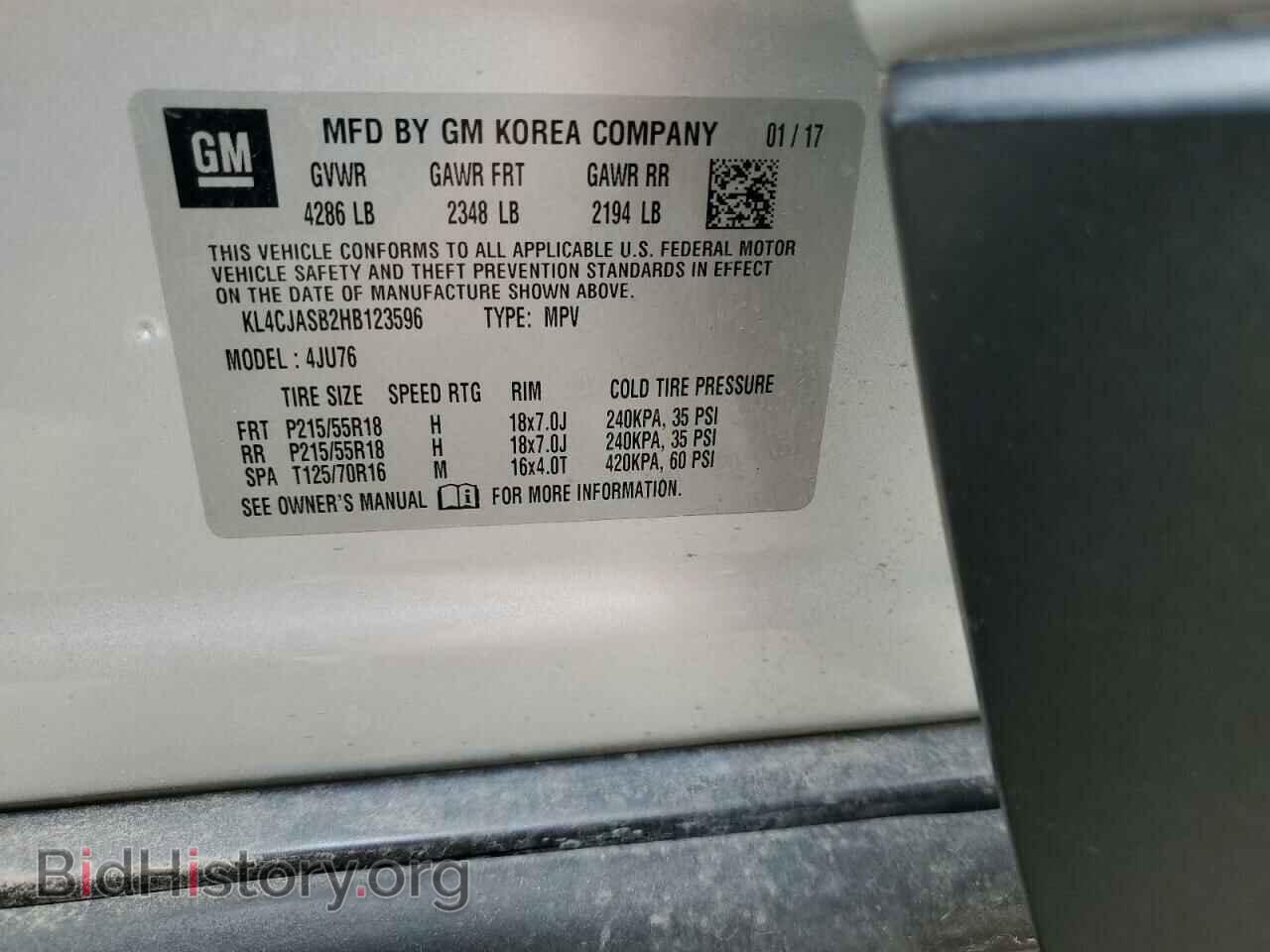2017 BUICK ENCORE - VIN: KL4CJASB2HB123596 - Photo 12