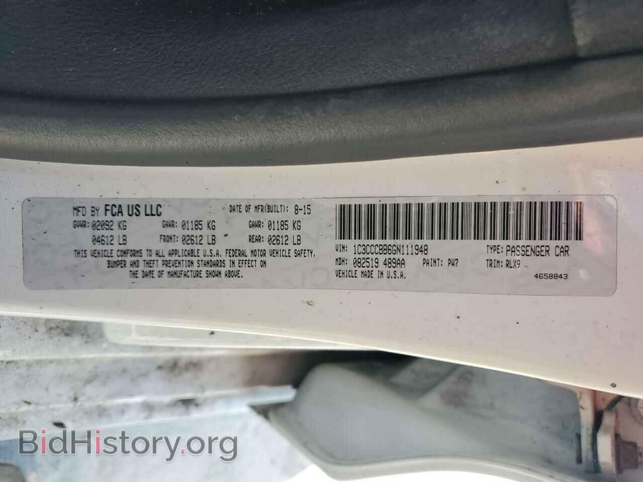 2016 CHRYSLER 200 - VIN: 1C3CCCBB6GN111948 - Фото 13