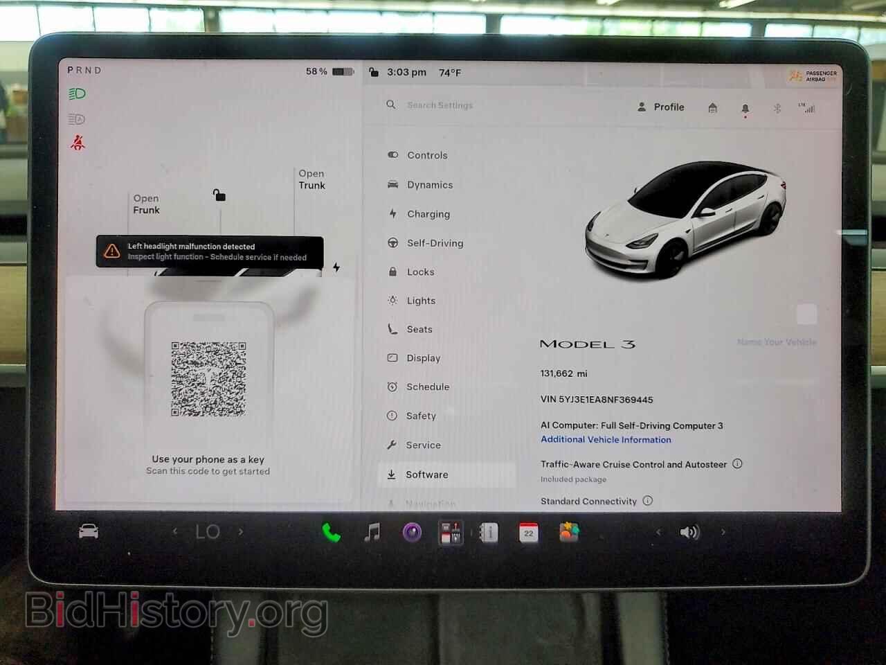 2022 TESLA MODEL 3 - VIN: 5YJ3E1EA8NF369445 - Photo 9