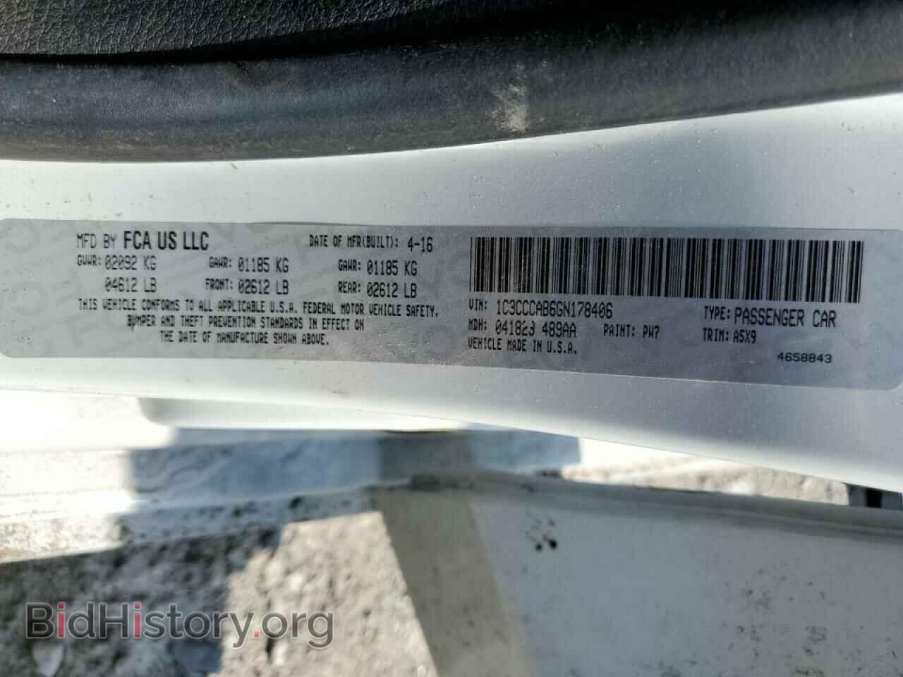 2016 CHRYSLER 200 - VIN: 1C3CCCAB6GN178406 - Фото 10