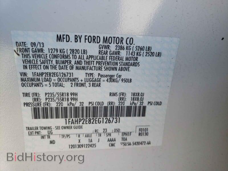 2014 Ford TAURUS (VIN 1FAHP2E82EG126731) — photo 10 of 10