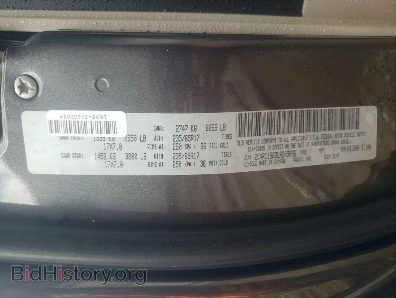 2020 CHRYSLER PACIFICA - VIN: 2C4RC1BG2LR205036 - Photo 10