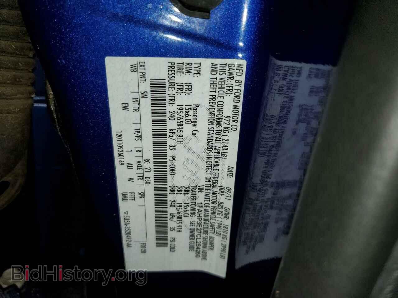 2012 FORD FOCUS - VIN: 1FAHP3E27CL254260 - Фото 12