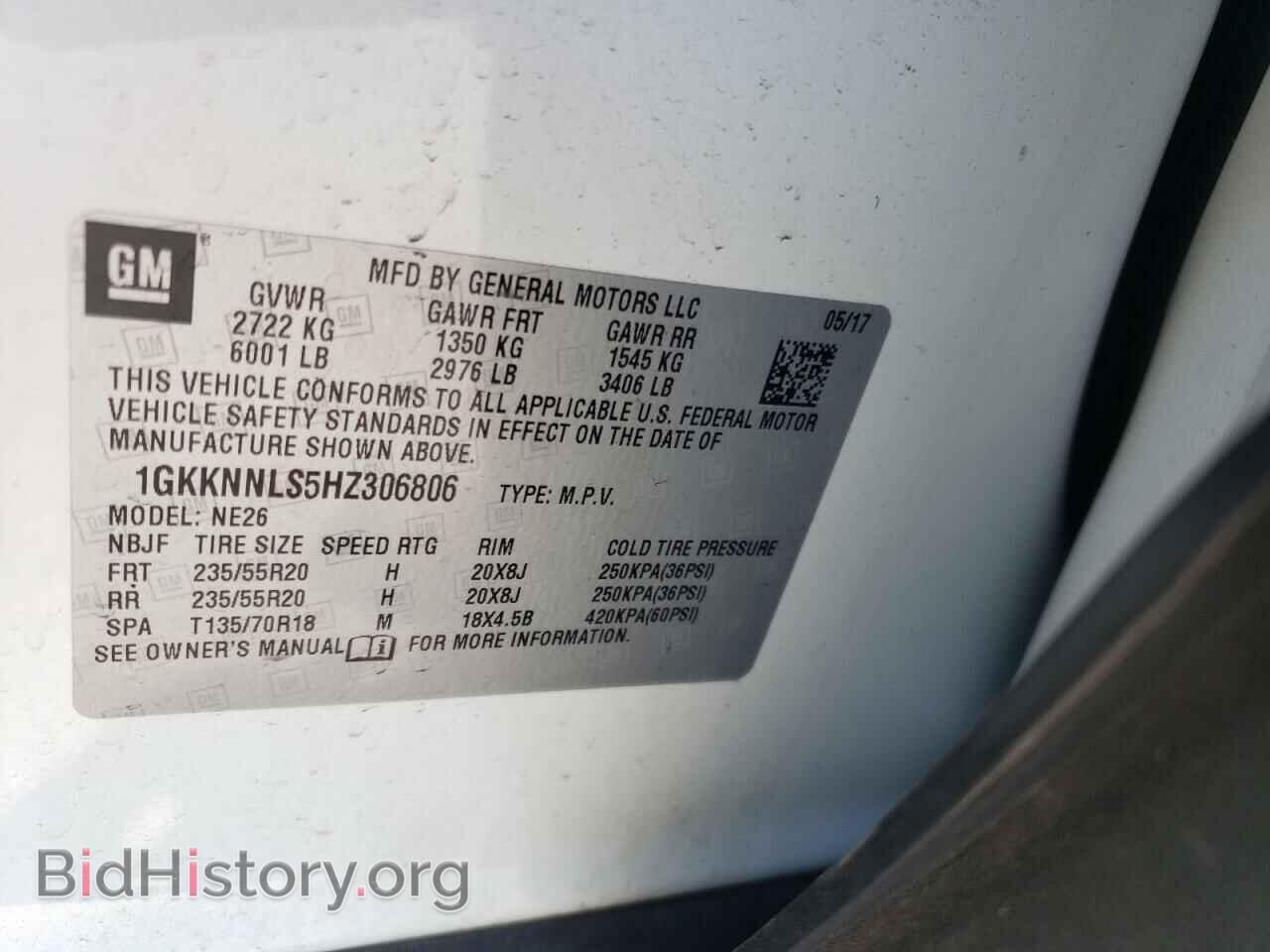 2017 GMC ACADIA - VIN: 1GKKNNLS5HZ306806 - Фото 12