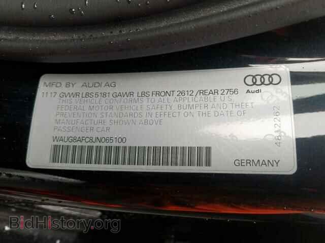 2018 AUDI A6 - VIN: WAUG8AFC8JN065100 - Фото 10