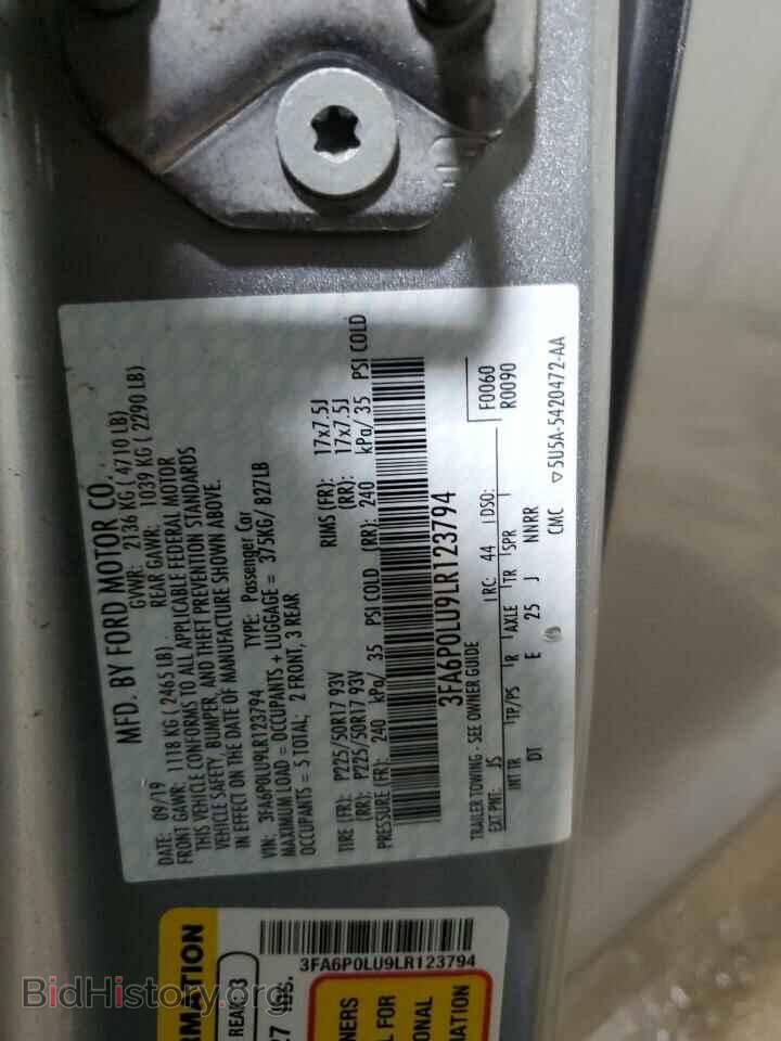 2020 FORD FUSION - VIN: 3FA6P0LU9LR123794 - Photo 12