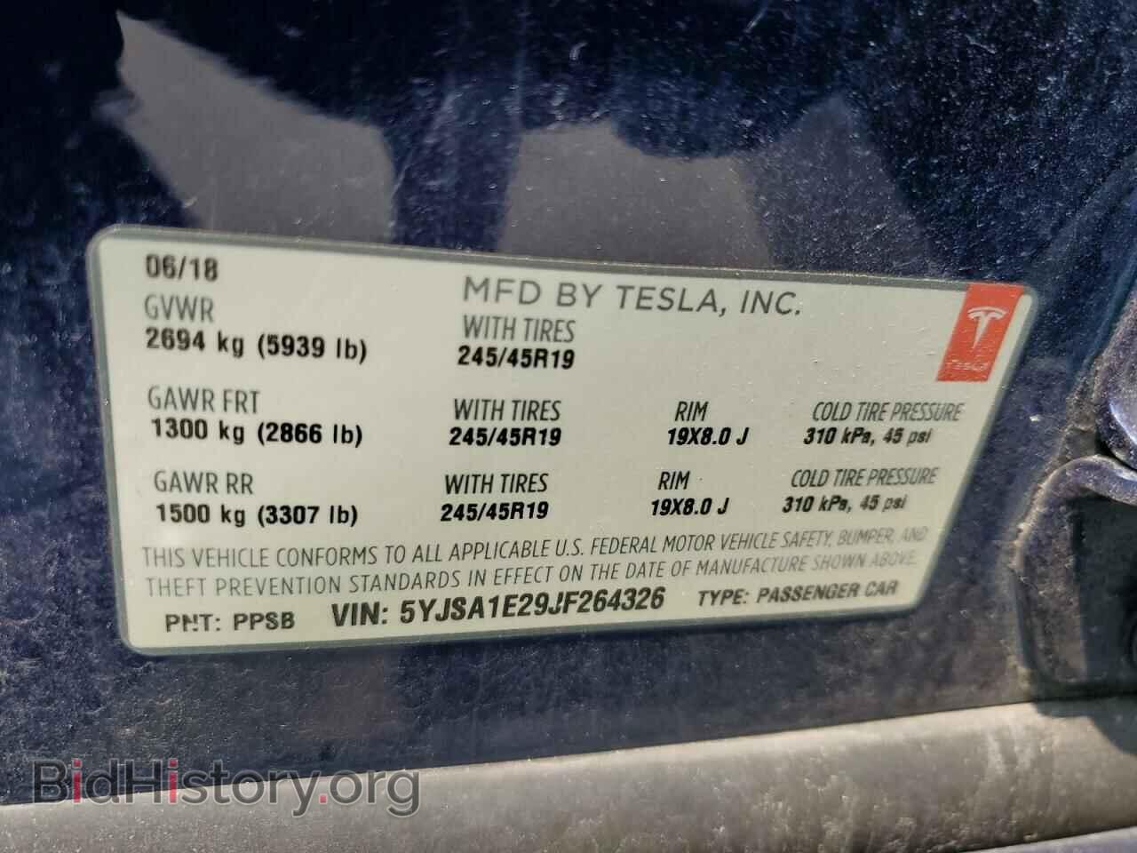 2018 TESLA MODEL S - VIN: 5YJSA1E29JF264326 - Photo 12