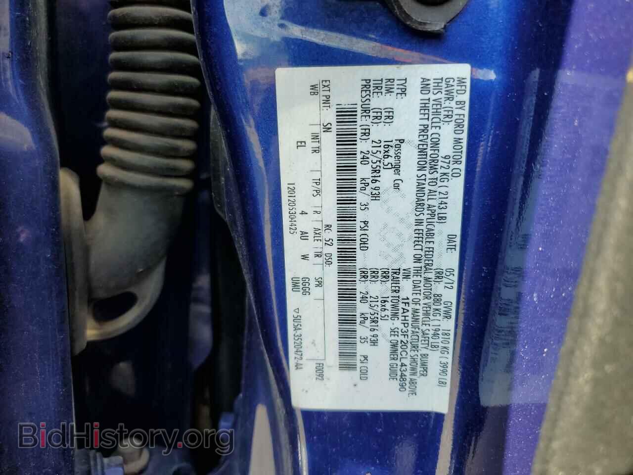 2012 FORD FOCUS - VIN: 1FAHP3F20CL434890 - Photo 10
