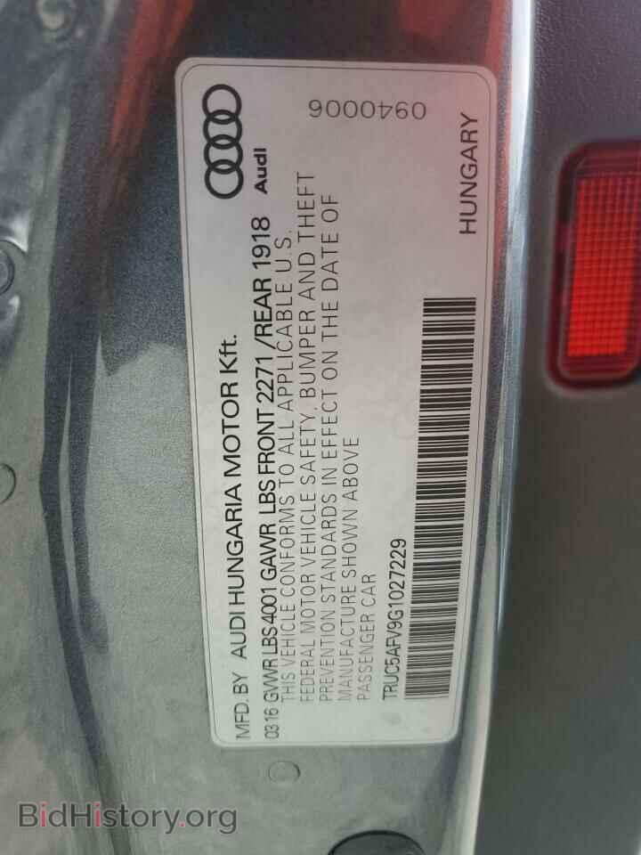 2016 AUDI TT - VIN: TRUC5AFV9G1027229 - Photo 12