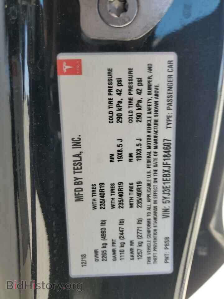 2018 TESLA MODEL 3 - VIN: 5YJ3E1EBXJF184607 - Photo 13