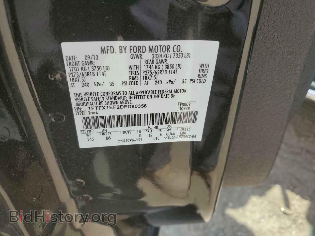 2013 FORD F-150 - VIN: 1FTFX1EF2DFD80356 - Photo 12