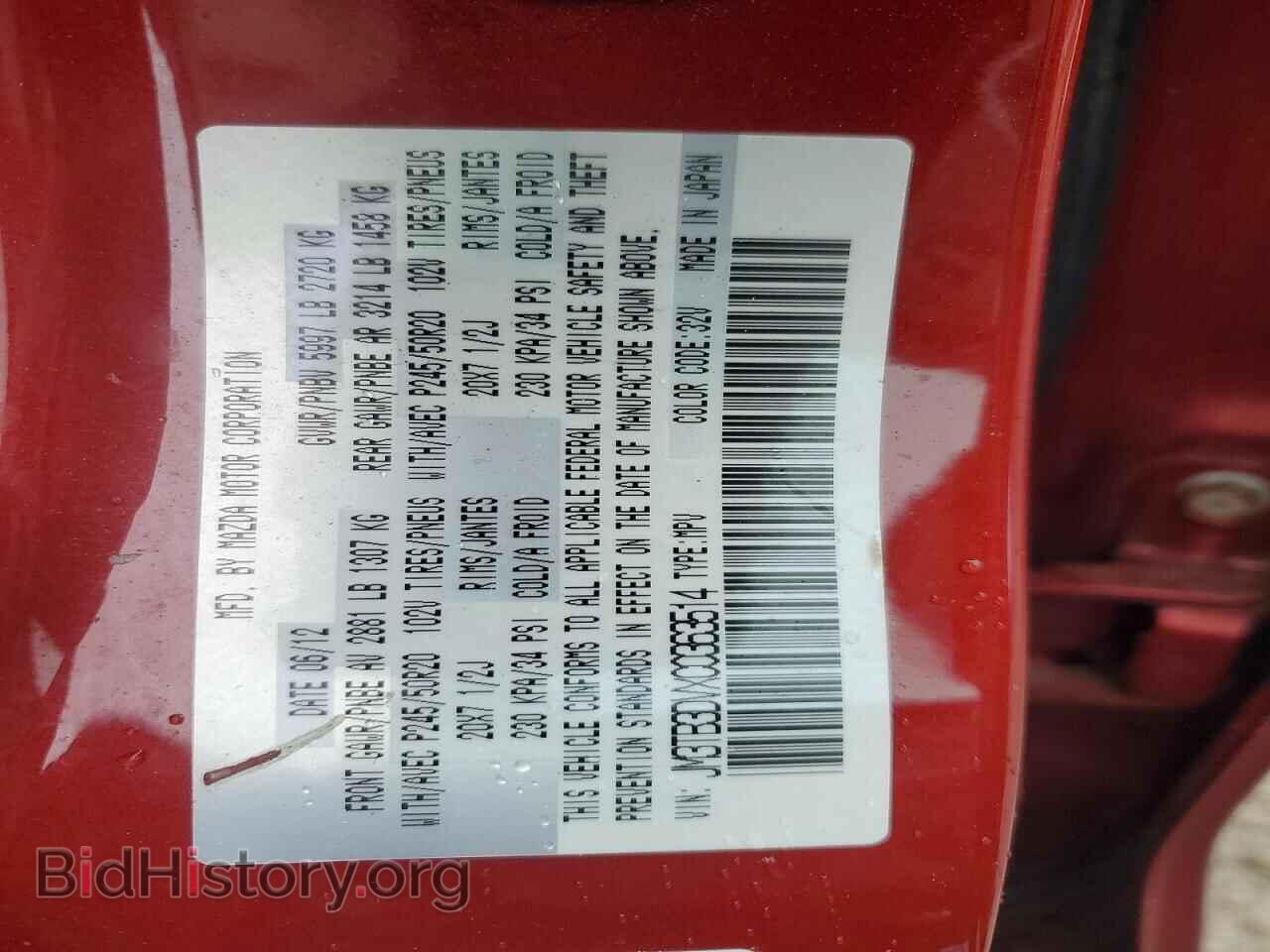 2012 MAZDA CX-9 - VIN: JM3TB3DVXC0363514 - Photo 13