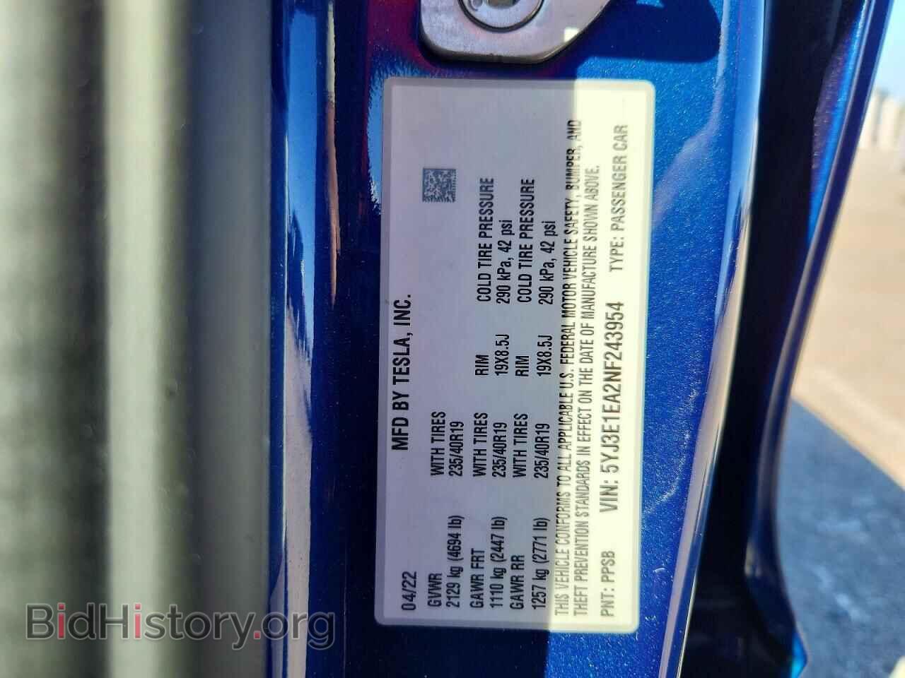 2022 TESLA MODEL 3 - VIN: 5YJ3E1EA2NF243954 - Photo 12