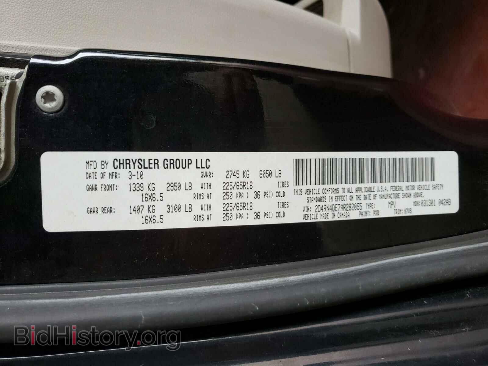 2010 DODGE GRAND CARA - VIN: 2D4RN4DE7AR282055 - Фото 10
