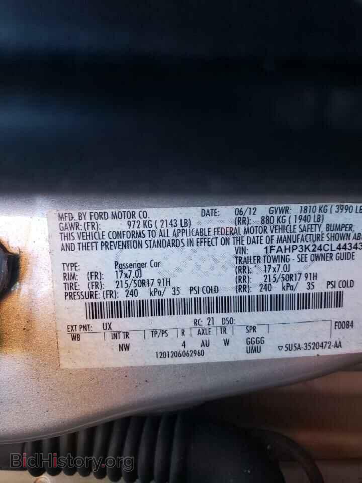 2012 FORD FOCUS - VIN: 1FAHP3K24CL443436 - Photo 10