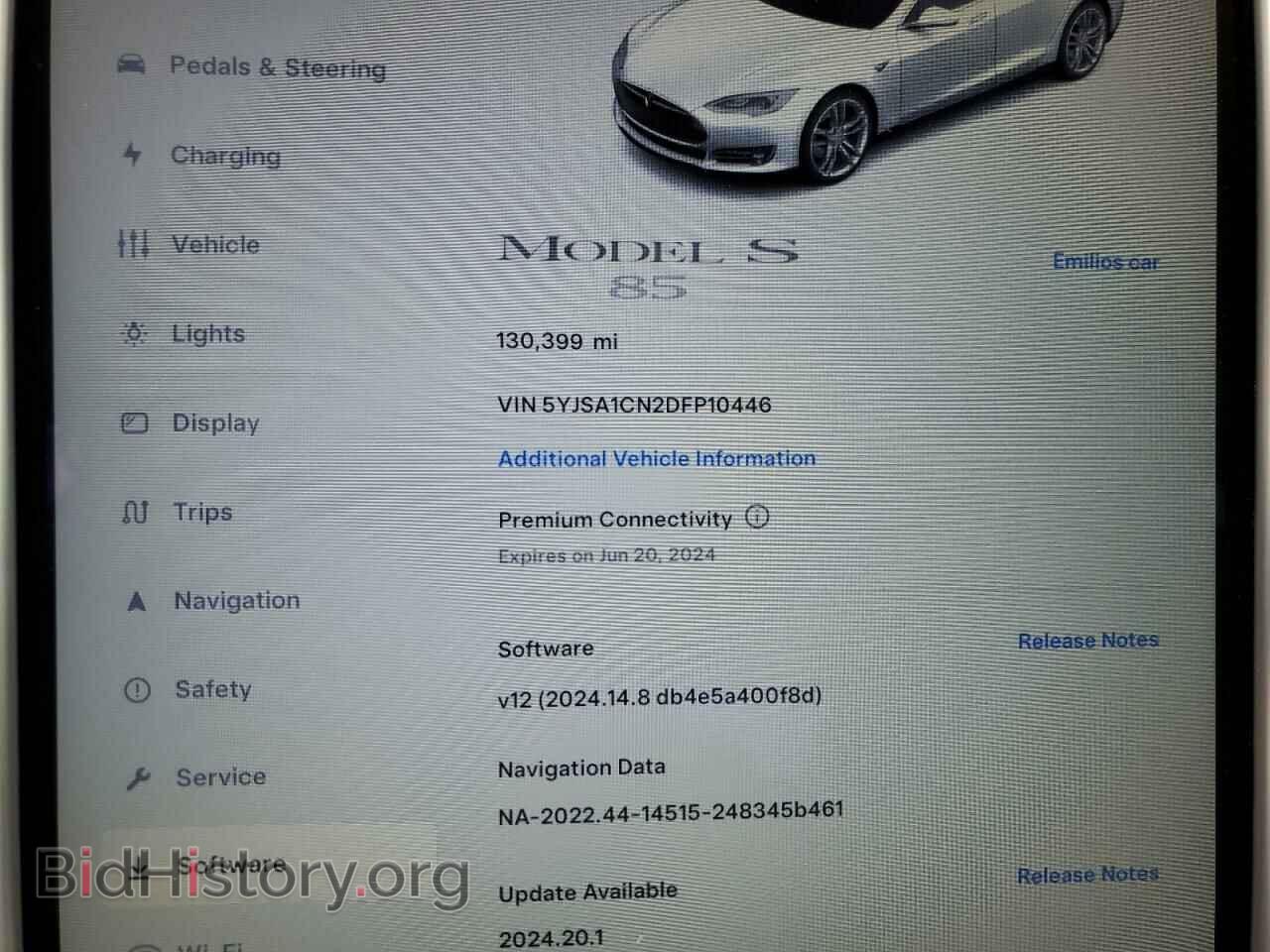 2013 TESLA MODEL S - VIN: 5YJSA1CN2DFP10446 - Фото 9