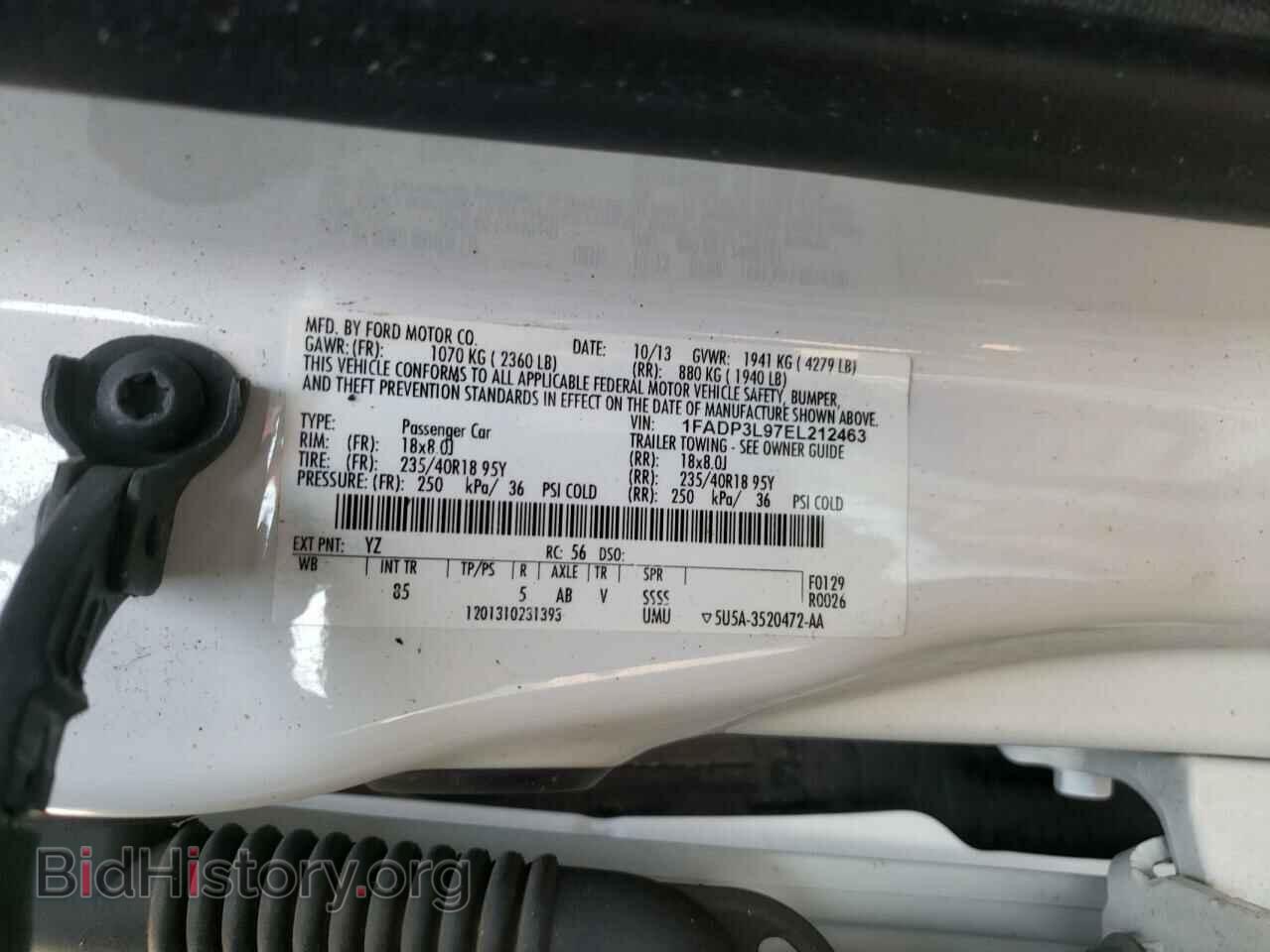 2014 FORD FOCUS - VIN: 1FADP3L97EL212463 - Фото 10