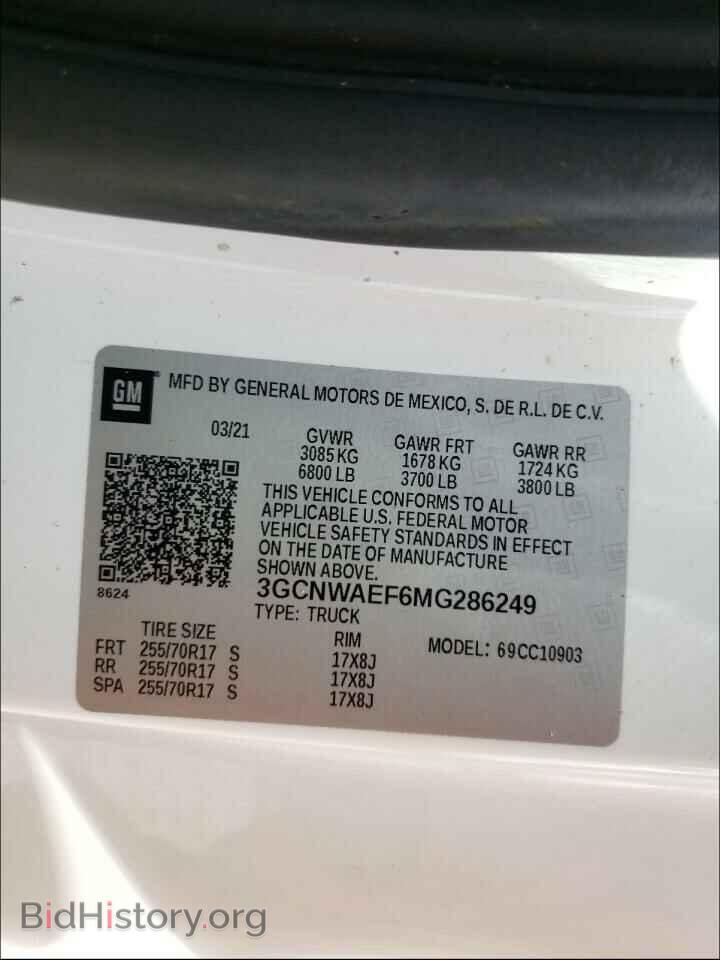 2021 CHEVROLET SILVERADO - VIN: 3GCNWAEF6MG286249 - Фото 10