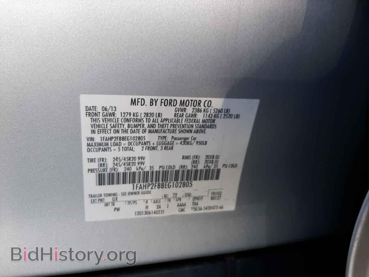 2014 FORD TAURUS - VIN: 1FAHP2F88EG102805 - Photo 10