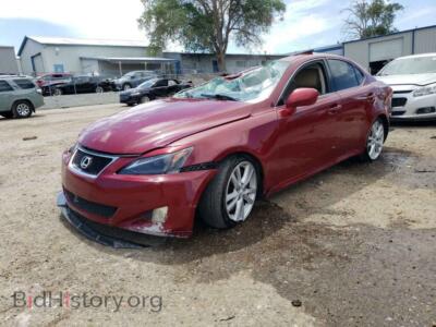 2007 Lexus IS 350, бордовый — VIN JTHBE262X72008649, Copart
